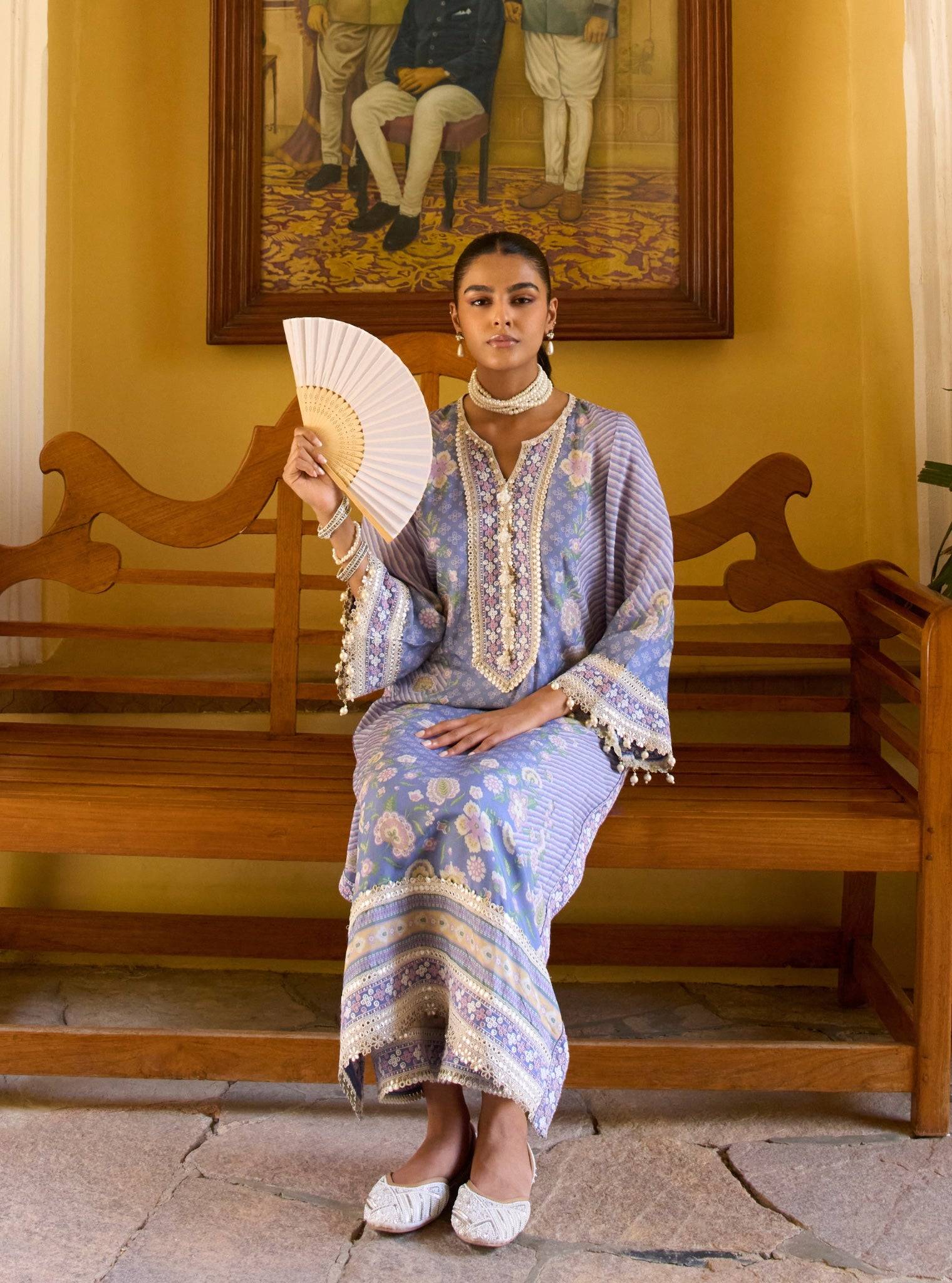 Olisha Lawn Blue Kurta Set