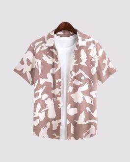 Peach Scratch Men’s Half Sleeve Casual Printed Shirt