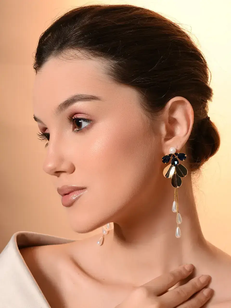 Sayda Jewels Midnight Pearl Cascade Earrings Buy @ ₹1020