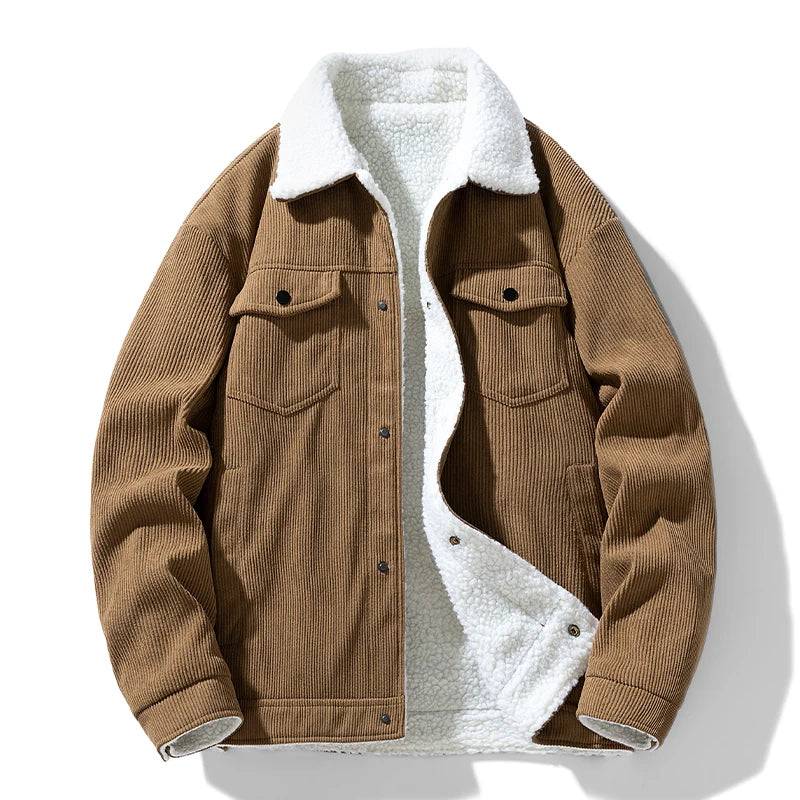 2024 Winter New Cashmere Stand Up Collar Cotton Jacket Thickened Warm Youth Fashion Versatile Cotton Jacket Corduroy Fabric Buy only at ₹249