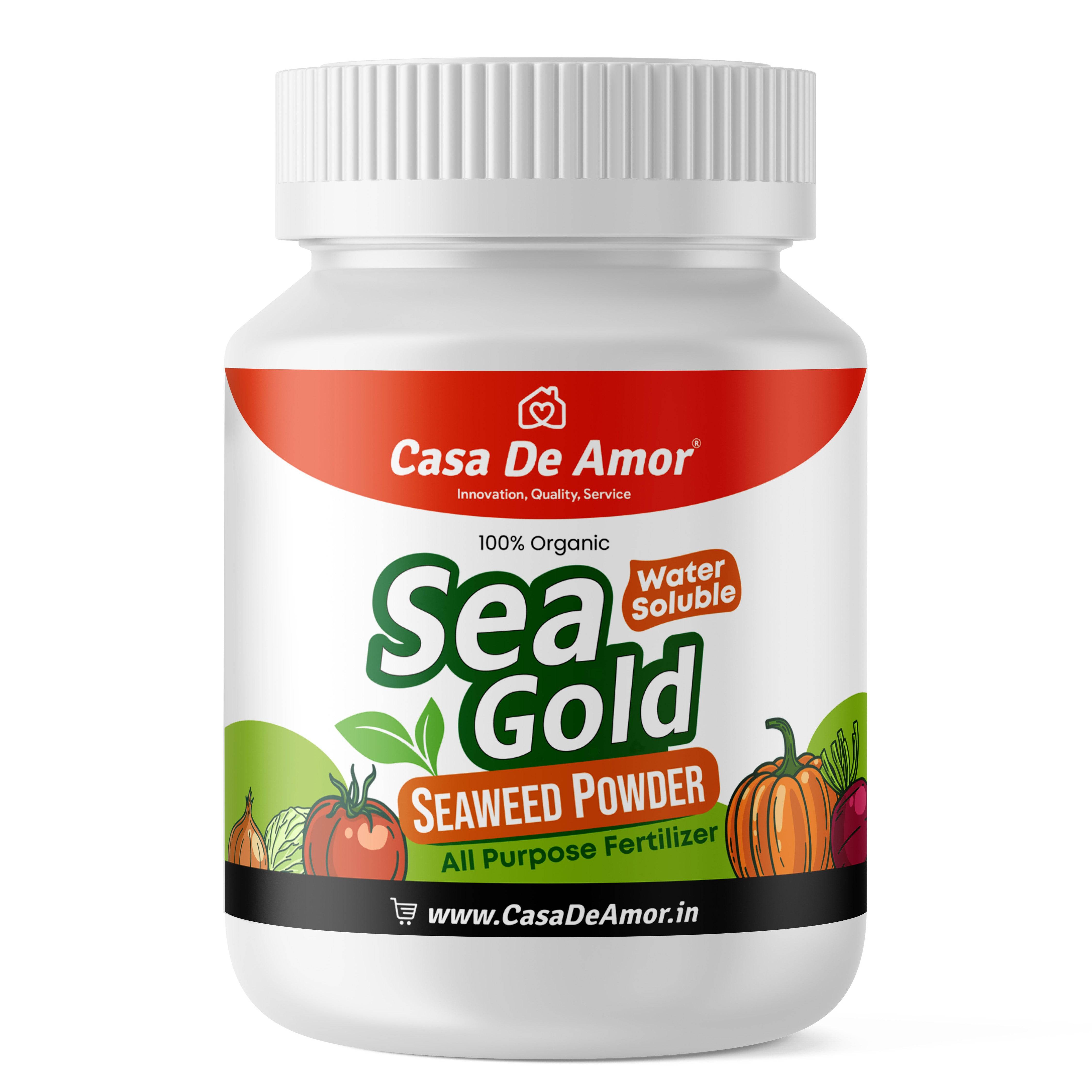 Casa De Amor Sea Gold Organic Seaweed Extract Powder | All Purpose Fertilizer and Plant Growth Booster