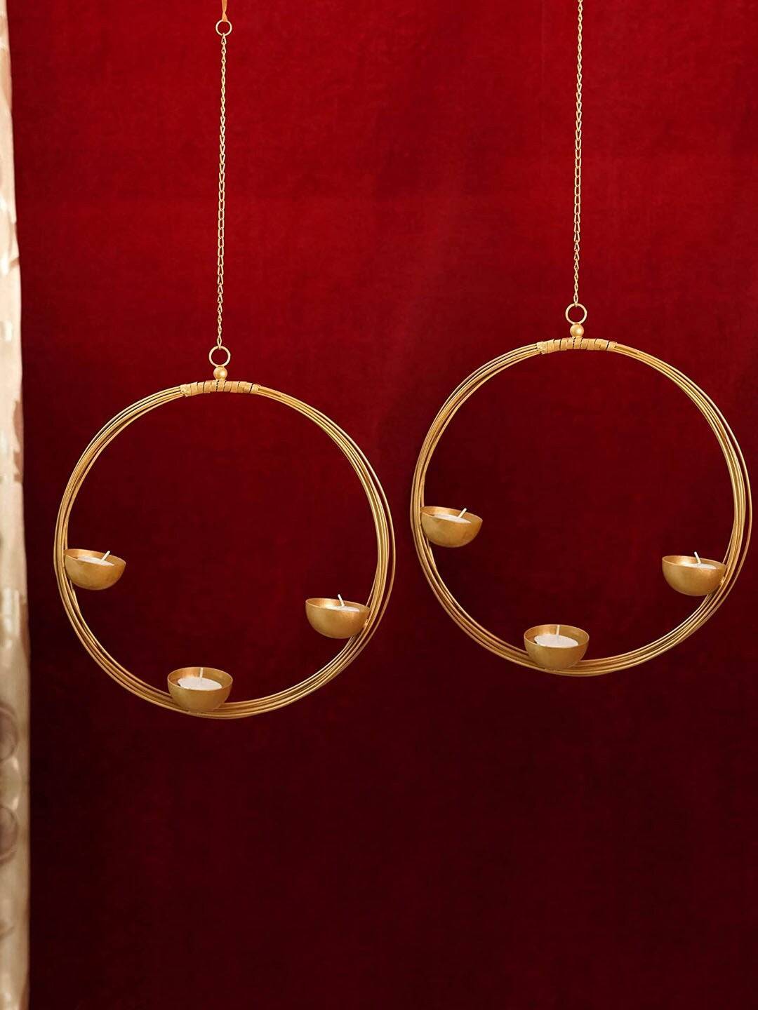 Set of 2 Wall Hanging Sconces Tealight Candle