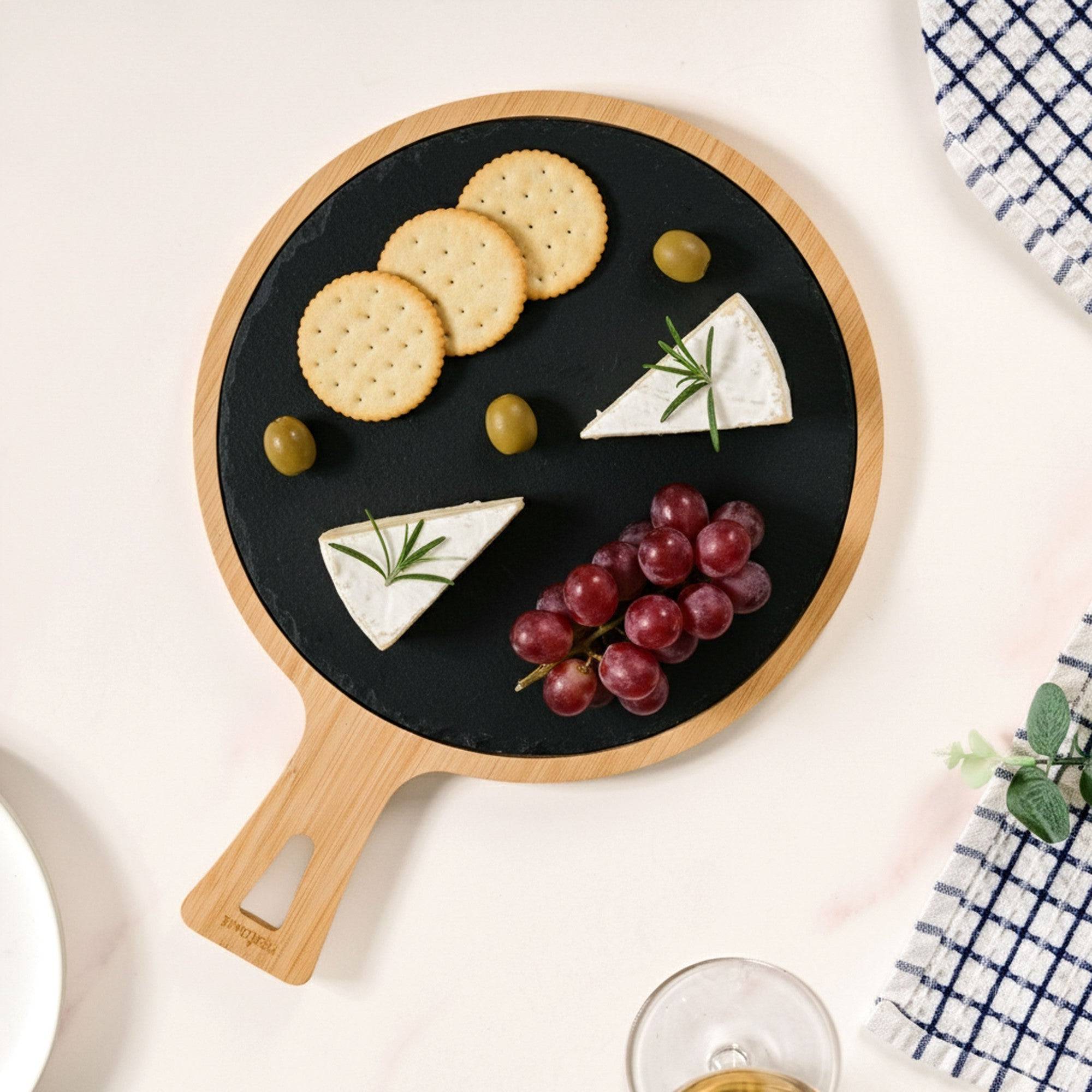 Removable Slate Round Serving Platter 26cm buy only at ₹1355