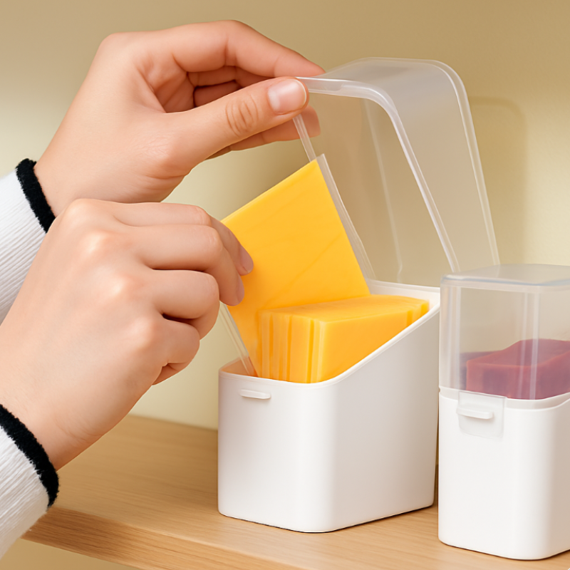 Sliced Cheese Container Clear Food Grade Fridge Saver Refrigerator Container (1 Pcs) Buy @ ₹129