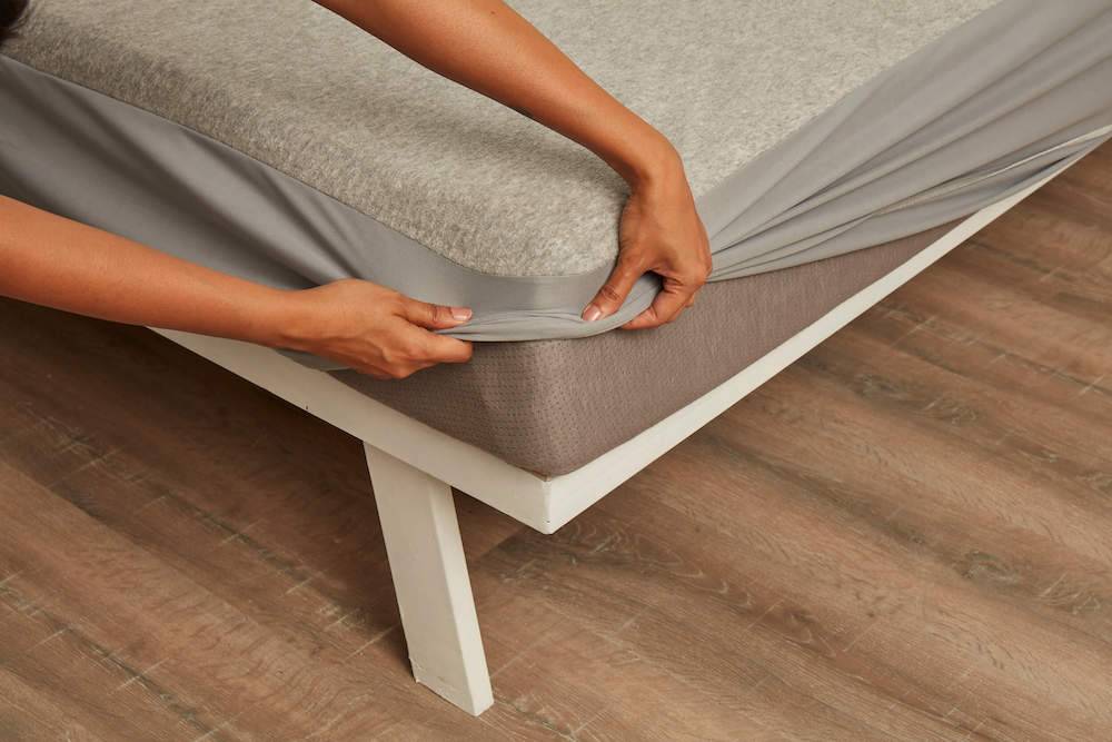 Water Proof Terry Cotton Mattress Protector | Grey | Machine Washable | Super Soft (78x60 inch)