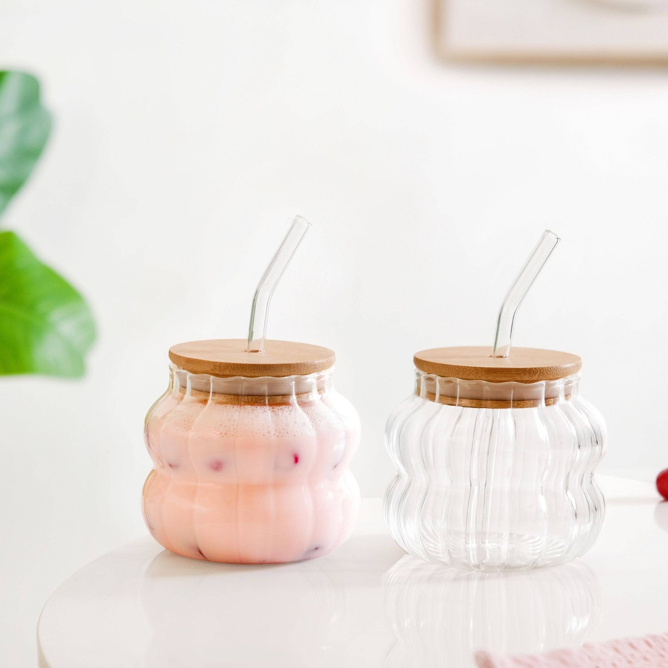 Small Ribbed Glass Tumbler Set Of 2 450ml buy only at ₹675