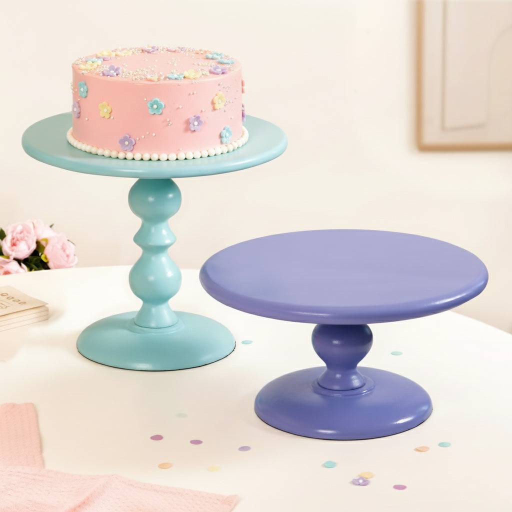 Sugar Pop Cake Stand Set Of 2 Purple And Blue buy only at ₹2990