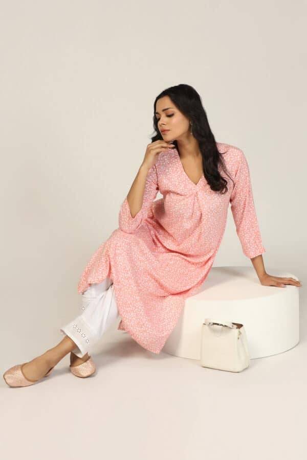 Wisteria Way Rayon Kurti