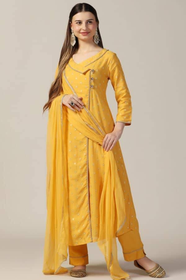 Mustard Glow Festive Palazzo