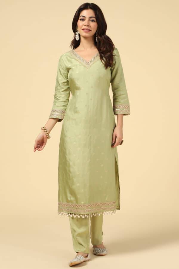 Green Emerald Elegance Festive Kurti