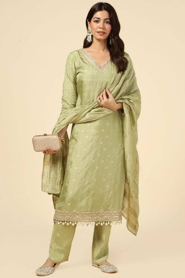 Green Emerald Elegance Festive Palazzo