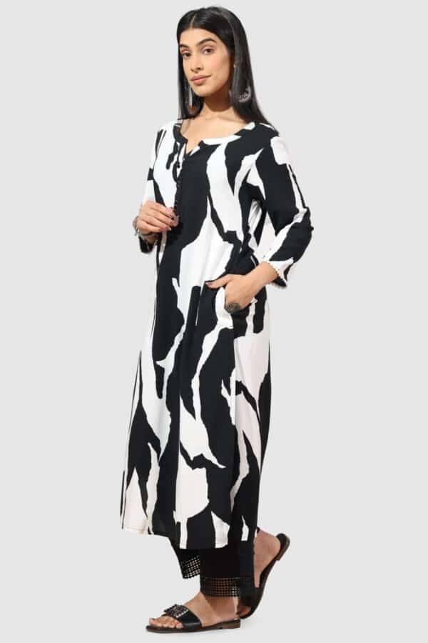 Black Viscose Twill Solid Palazzo