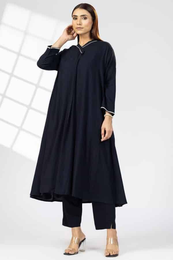 Solid Black Rayon Palazzo