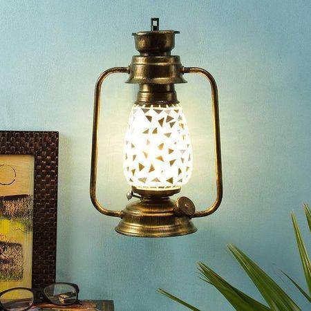 Georgia Multicolor Metal Wall Mounted Lantern Lamp