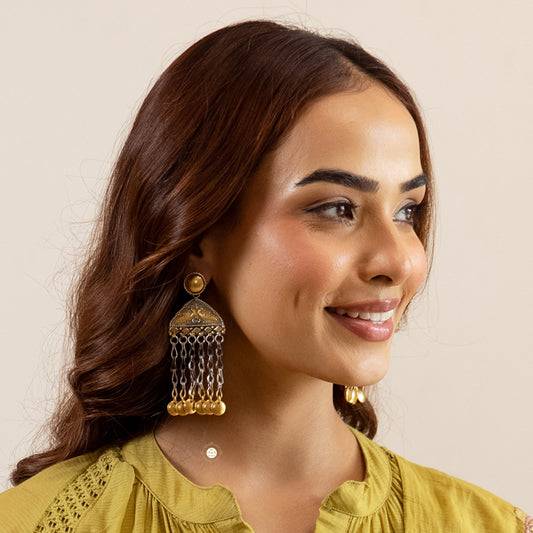 Noor Tribal Earring Dual Tone
