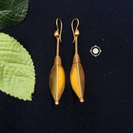 Full Gold Tribal Leaf Earring