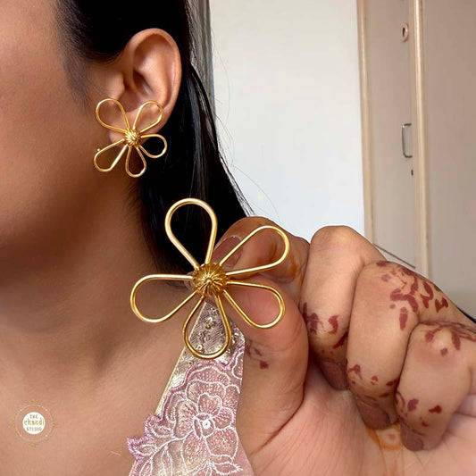 Sterling Silver Bloom Loop Statement Earring