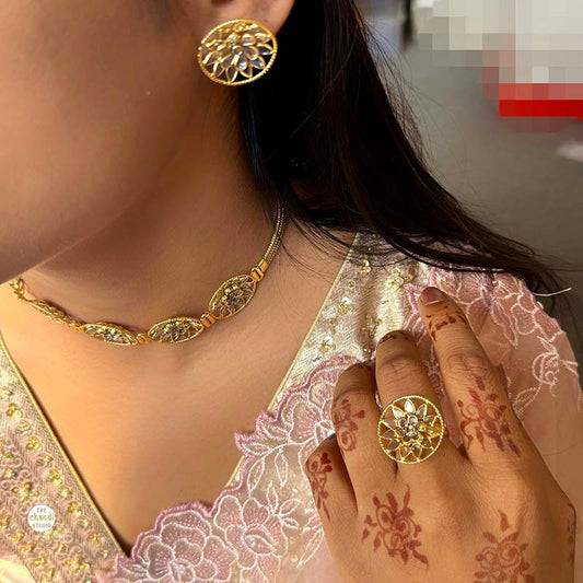 Sterling Silver Floral Glow Earring