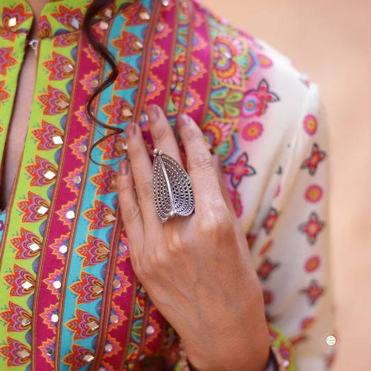 Quirky Half Moon Ring