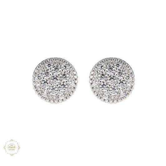 Sterling Silver Sparkling Shimmering Petal Stud