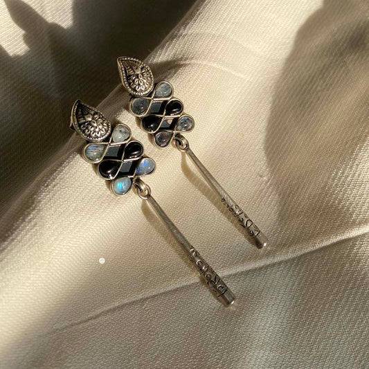 Sterling Silver Moonlit Dangle Earring