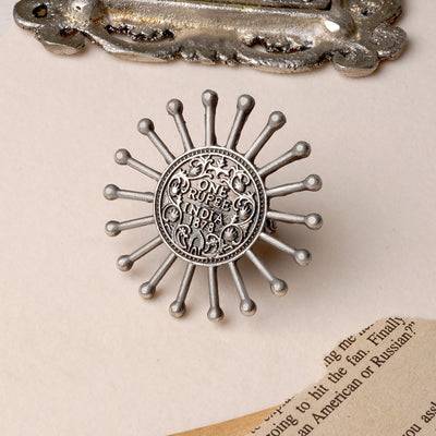 Teejh Omisha Silver Oxidised Ring