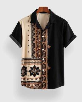 Green Patch Designer Men’s Half Sleeves Printed Shirt Exclusive