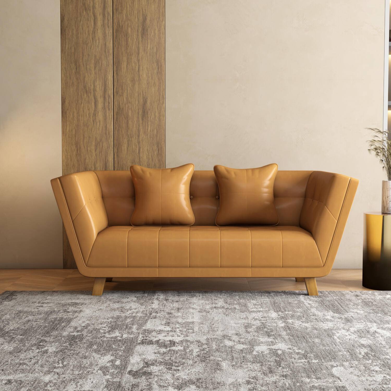 Tuscany 2 Seater Sofa (Mustard)
