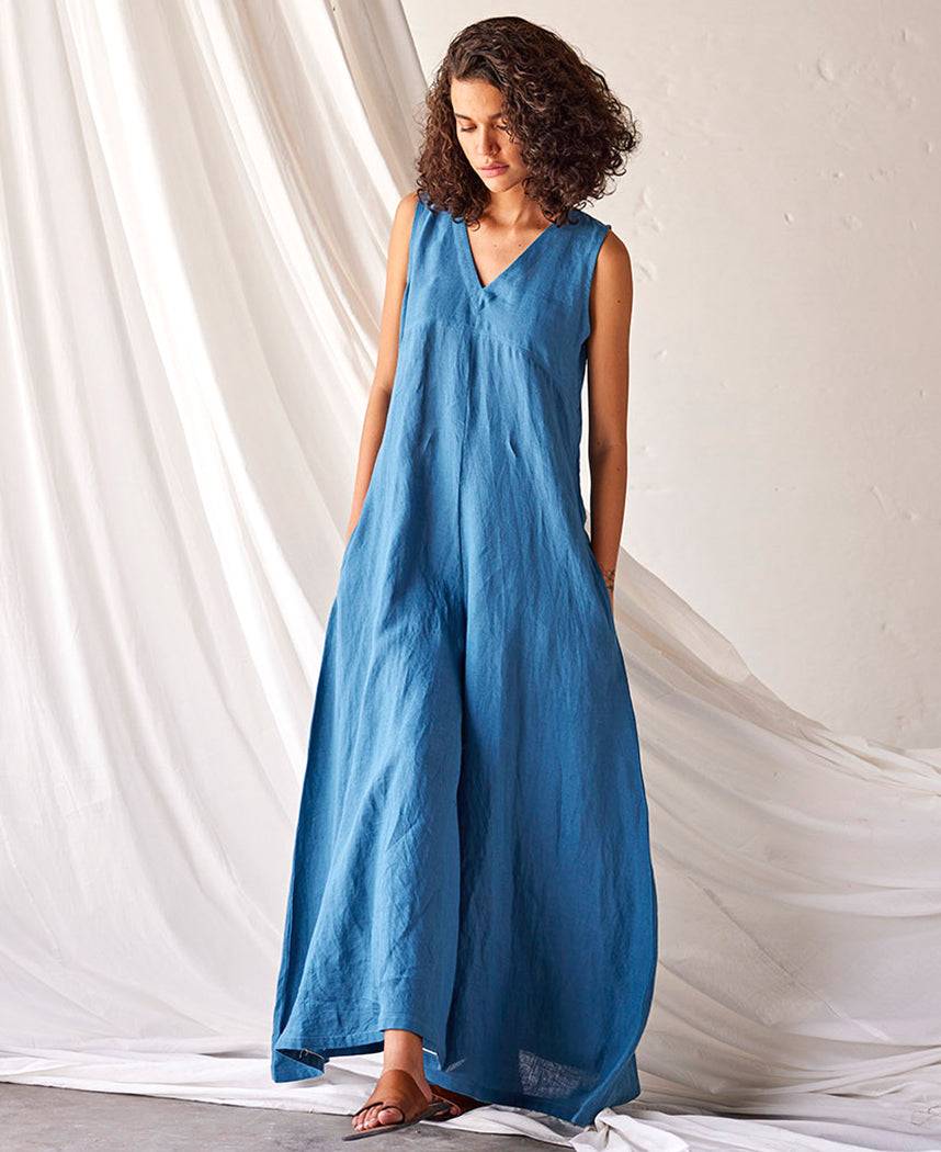 Tambola Nights Jumpsuit - color variant: Steel Blue