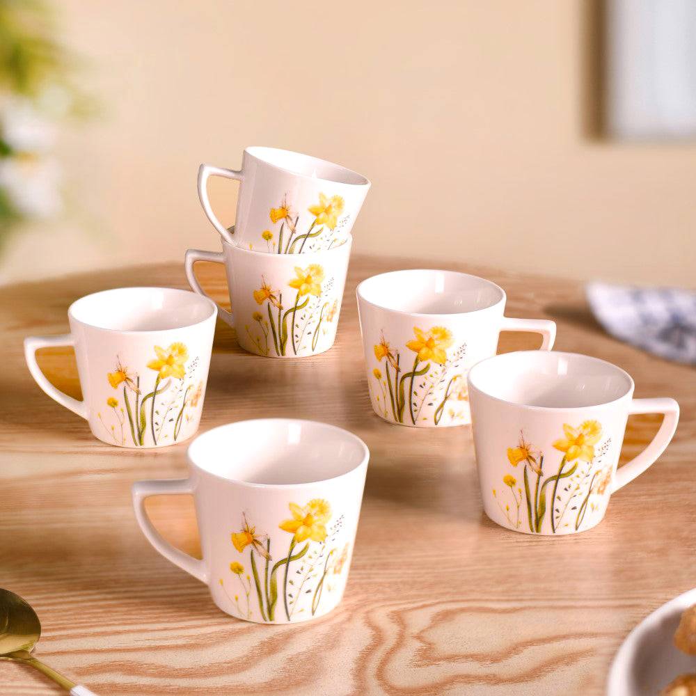 Daffodil Delight Tea Cup Set Of 6 150ml buy only at ₹1650