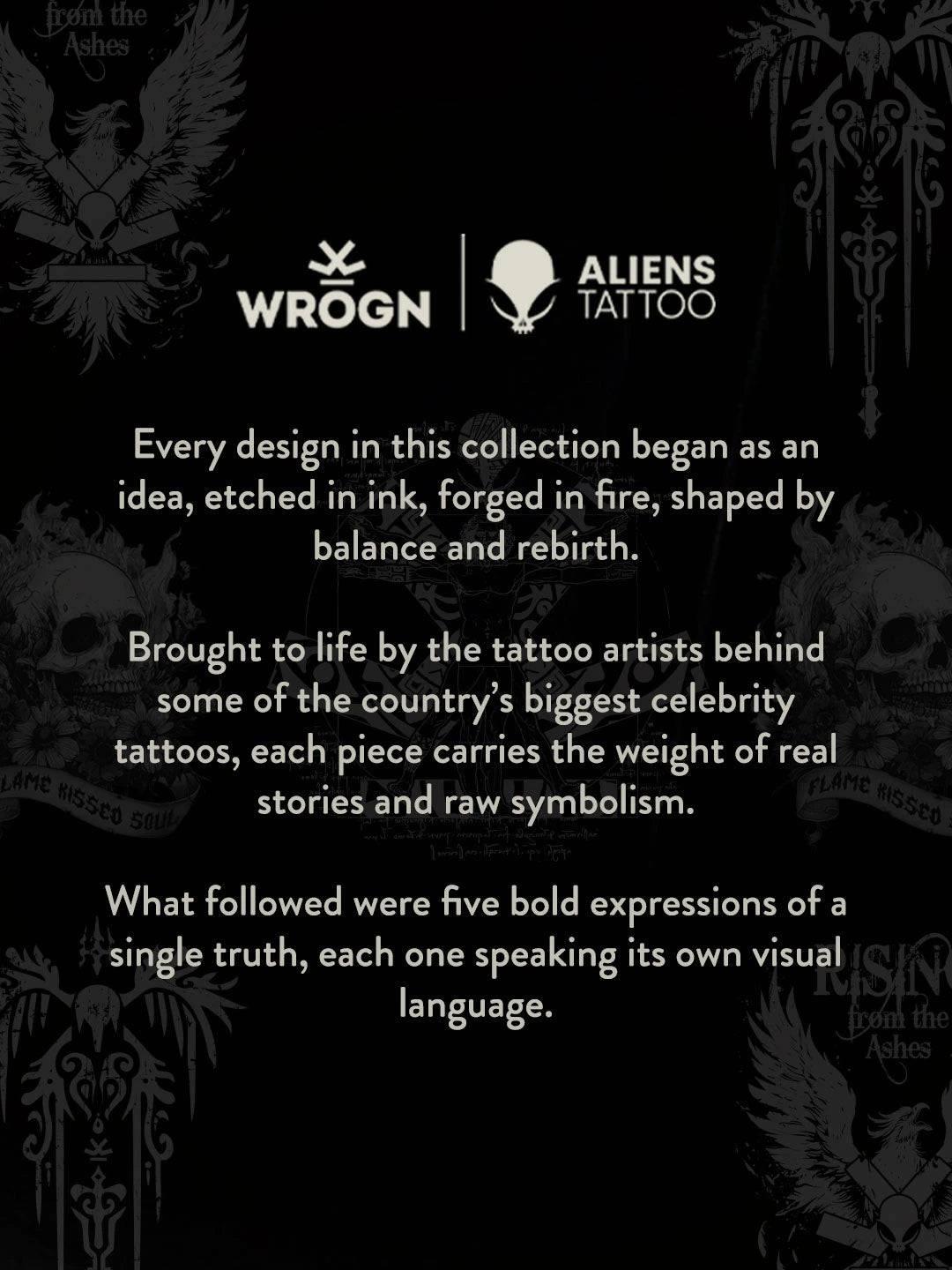 Wrogn X Aliens - The Yin-Yang Dragons | Off White T-Shirt