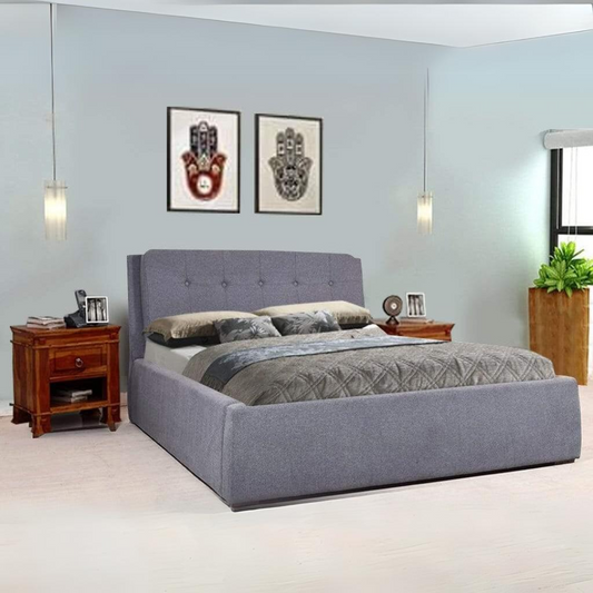 Baxton Upholstered Bed In Cotton Fabric