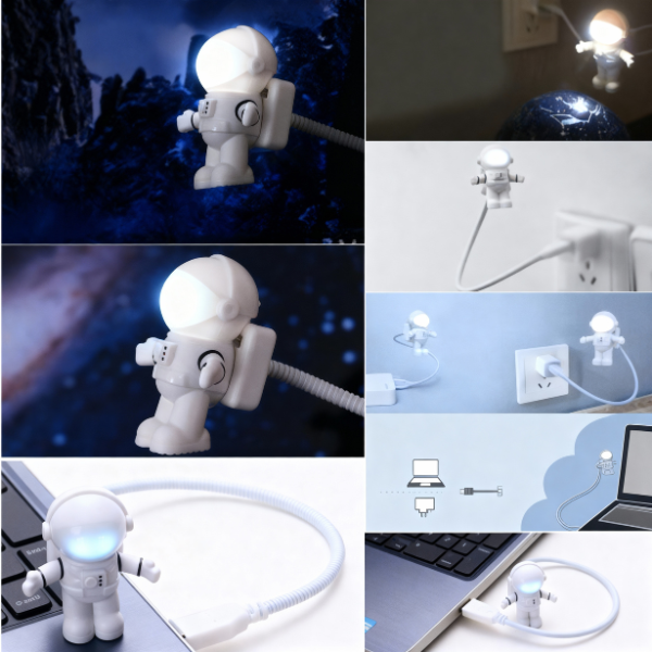 USB Astronaut LED Light – Flexible, Plug & Play Night Lamp for Laptop, PC & Power Bank Buy @ ₹99