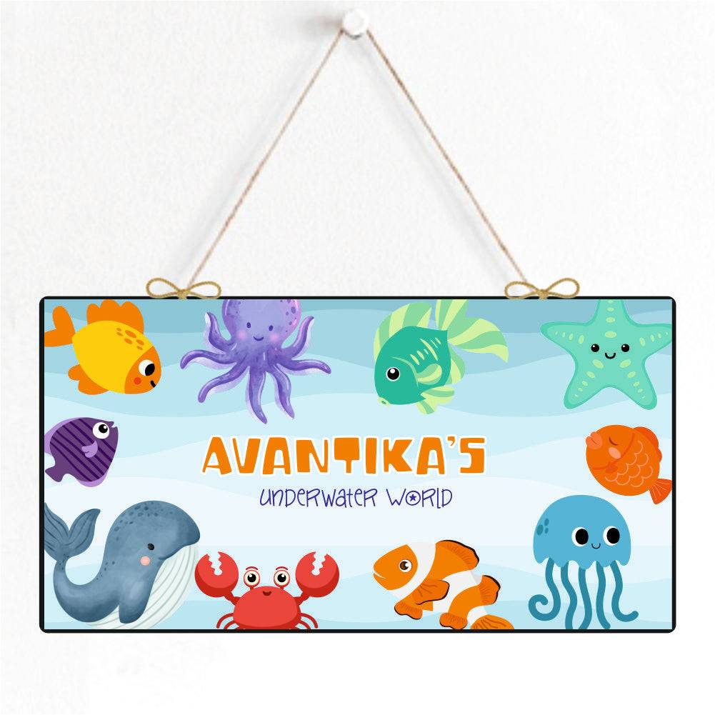 Personalised Door Sign - Underwater World (PREPAID ONLY) (Dispatch in 5-6 Days) Buy @ ₹389