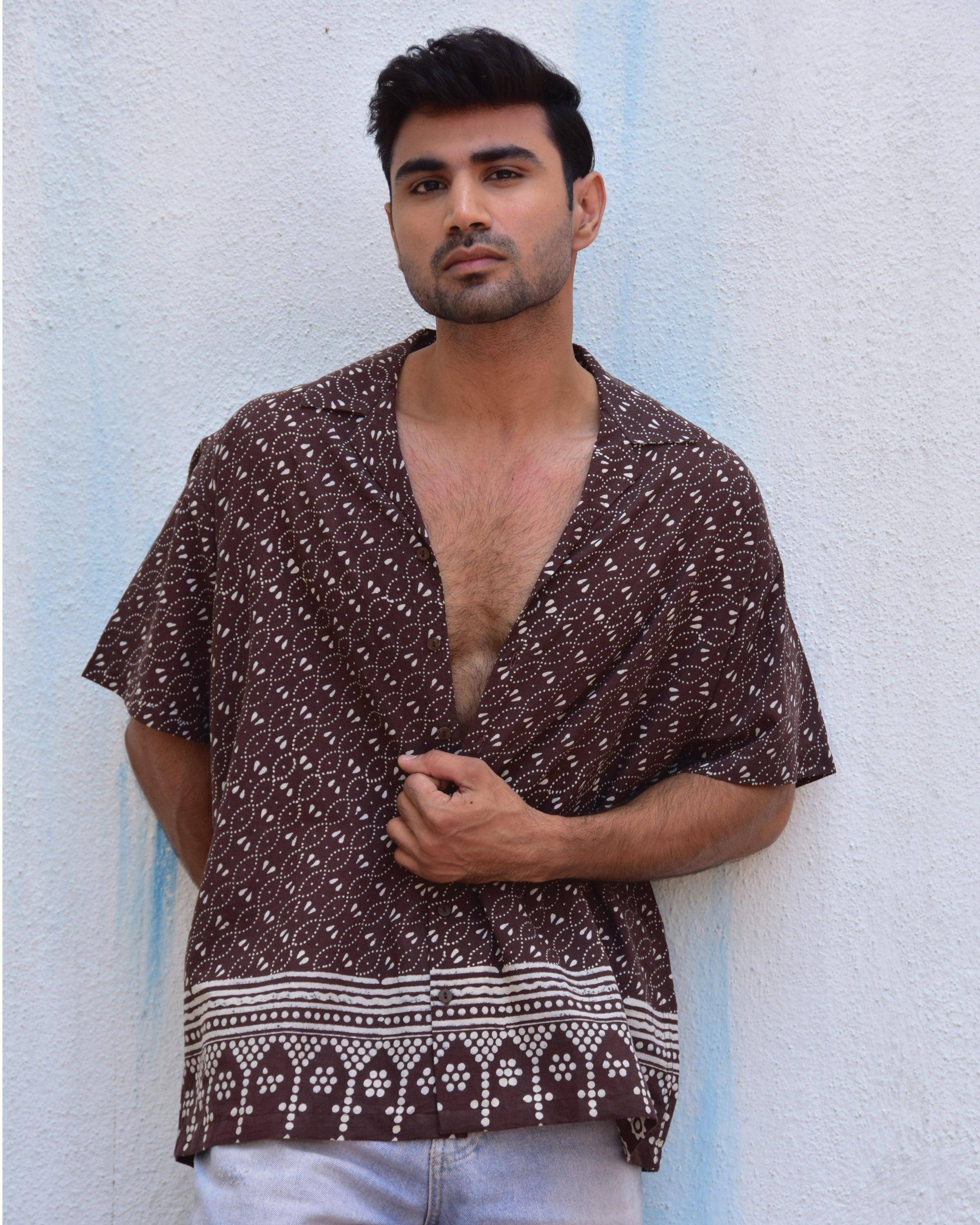 Rustic Rhapsody Handblockprinted Pure Cotton Shirt