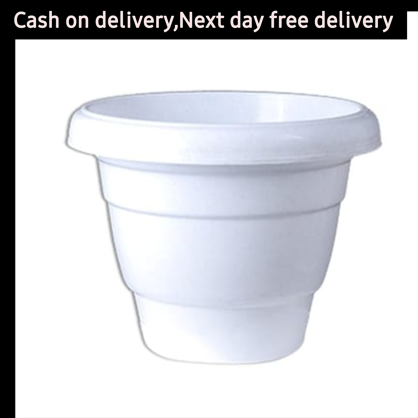 10 inch white plastic pot