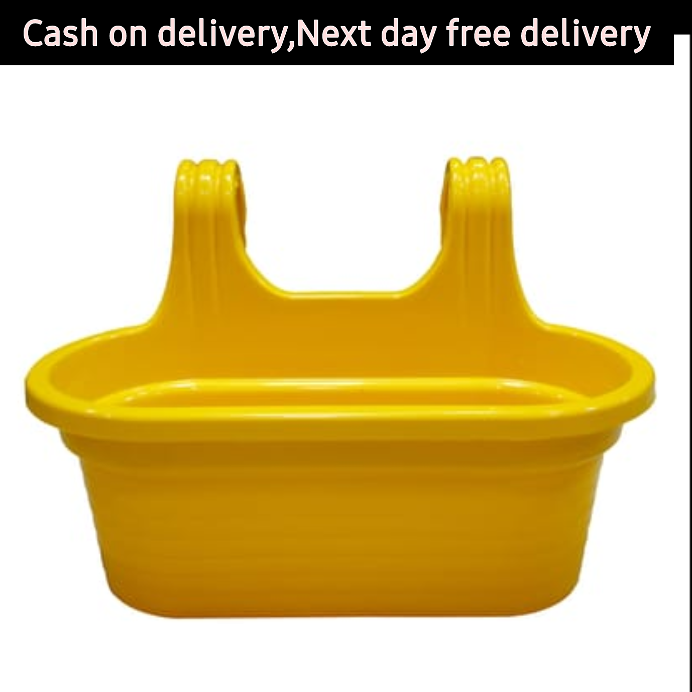 14×10 inch yellow double hook hanging pot