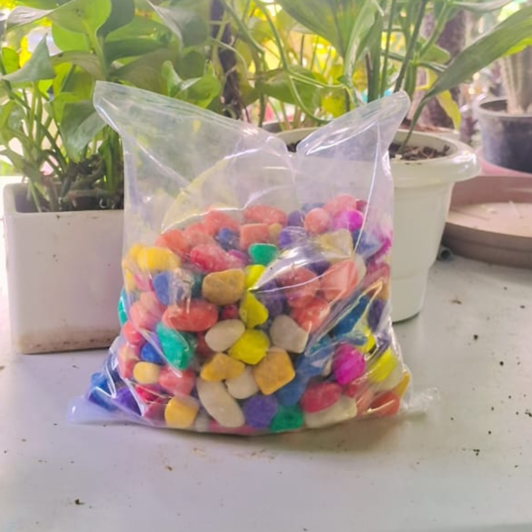 (1kg) colourful stones