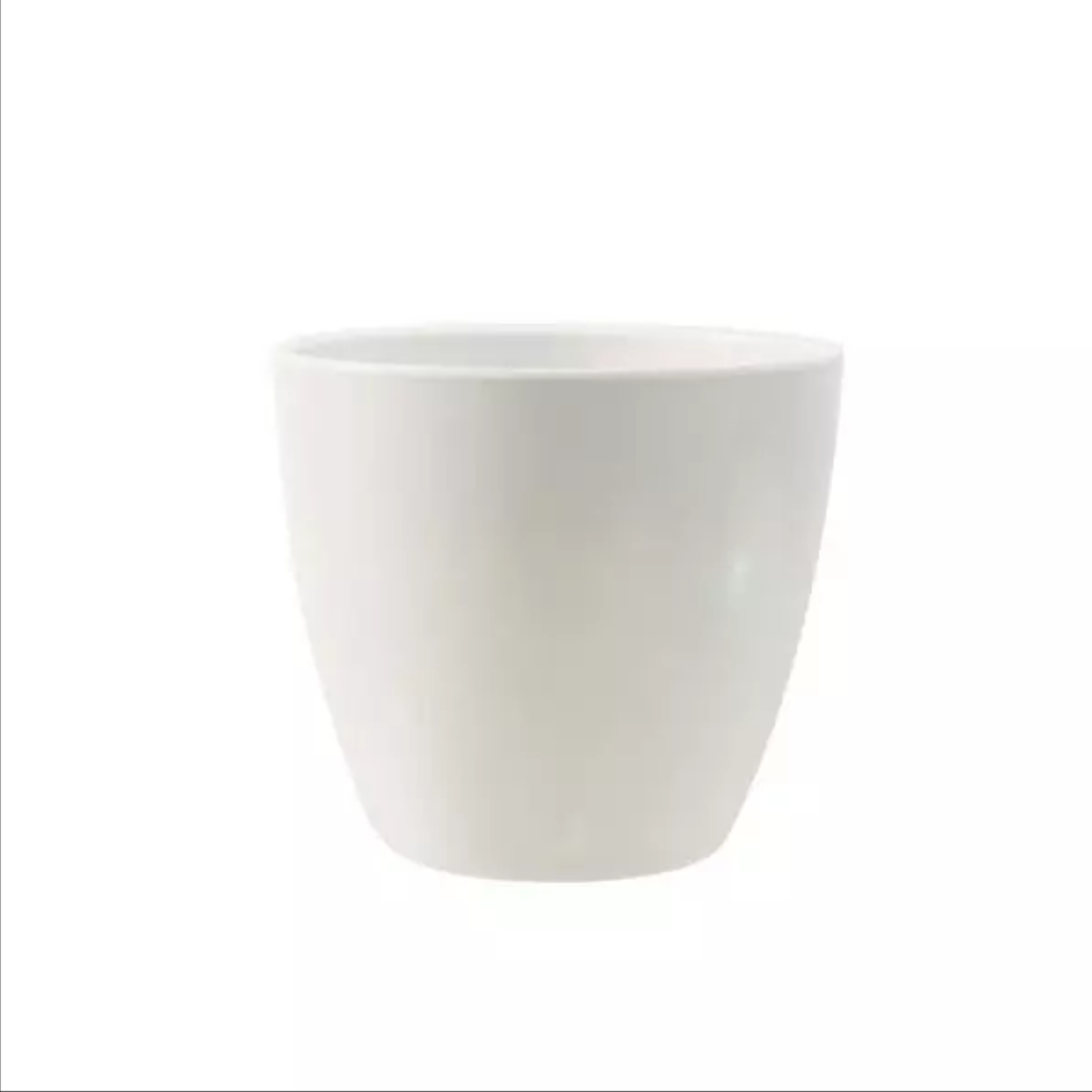 white plastic pot 5 inch