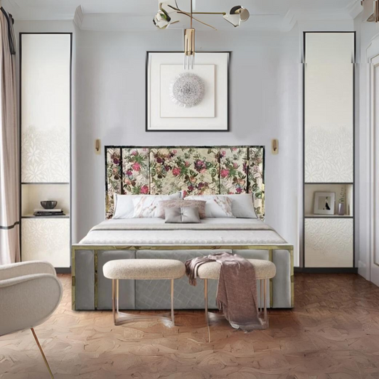 Adolph Upholstered Floral Print Fabric