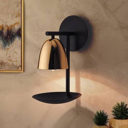 Pitchford Black and Copper Wall Sconce