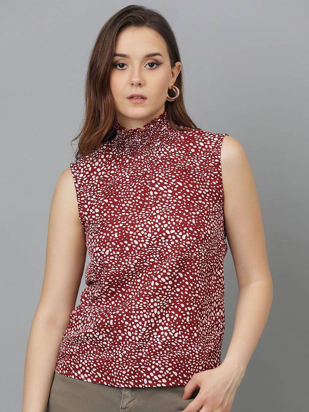Kotty Animal Print Crepe Top