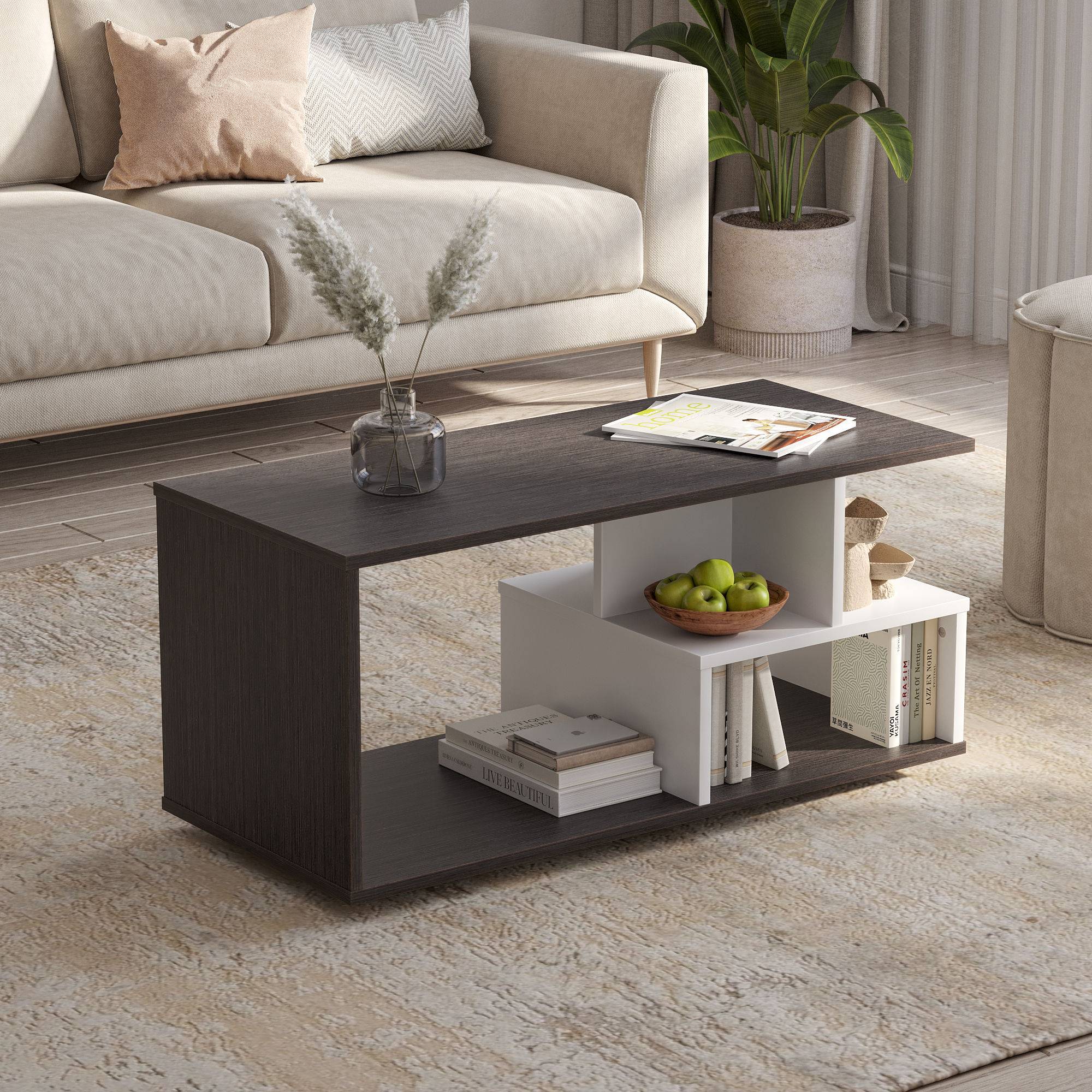 Tazza Coffee Table - Wenge Color, Engineered Wood