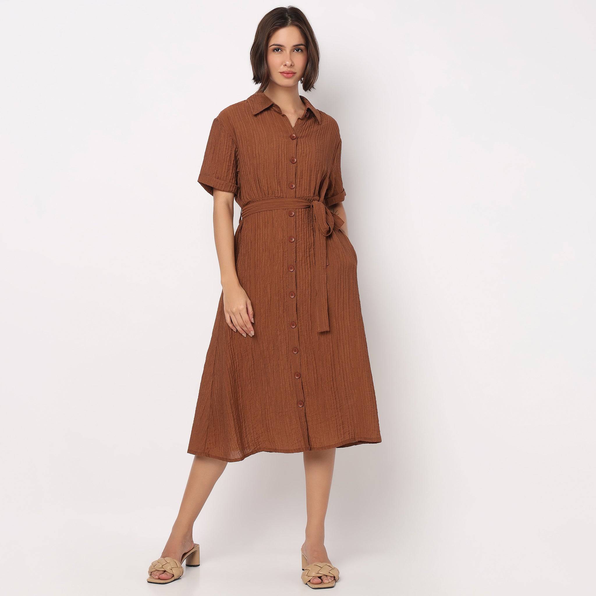 Structured Flared Dress