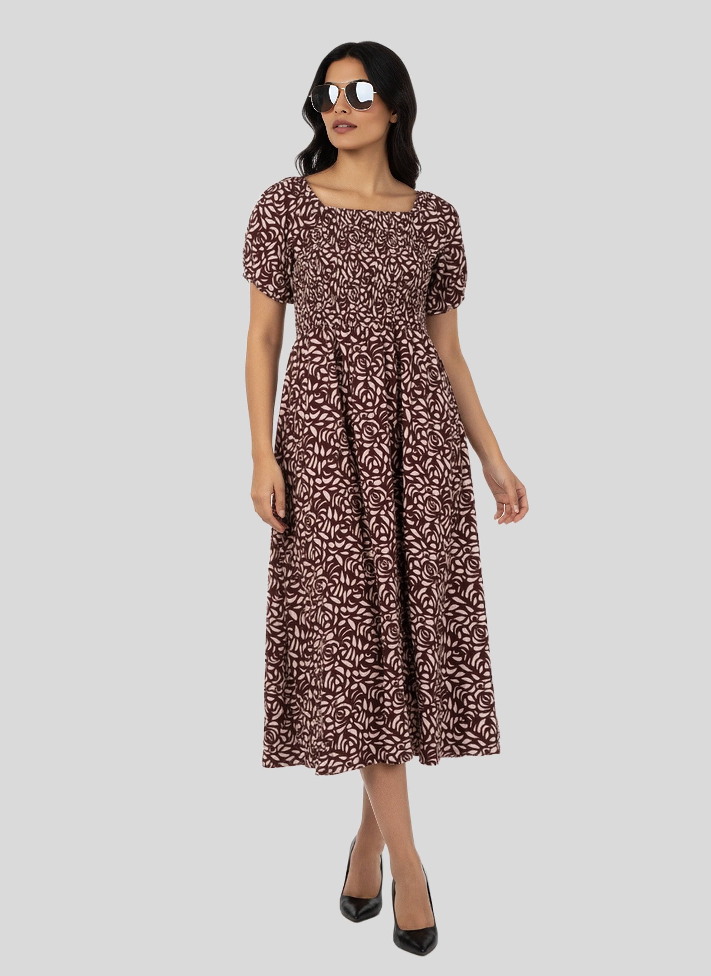 Structured Puff Sleeve Dress