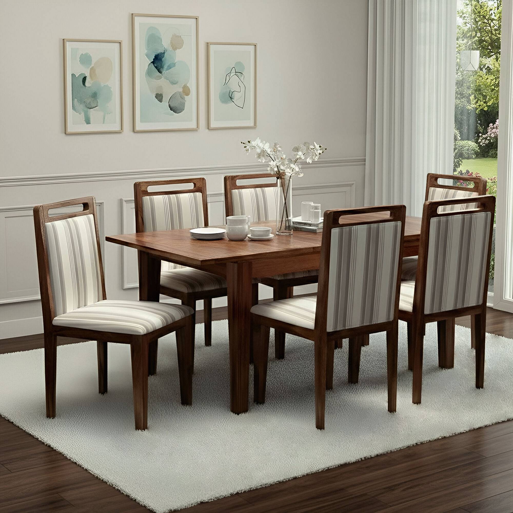 Brunark Sheesham Extendable Dining Set with Lunith Chair