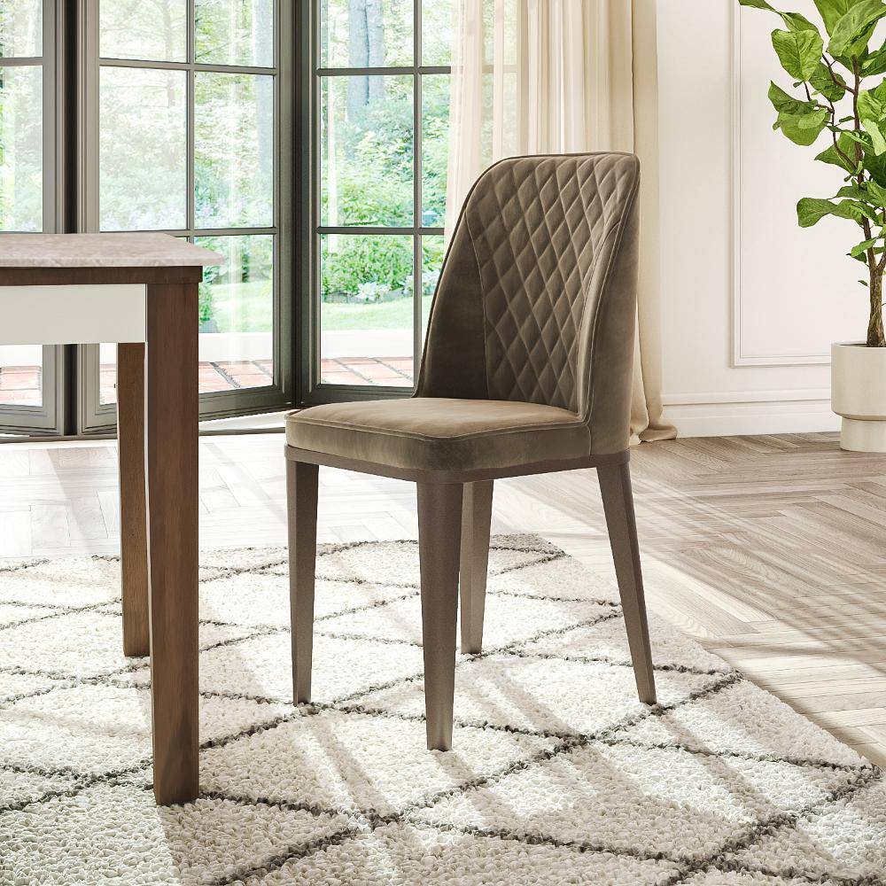 Venza Metal Dining Chair - Stone