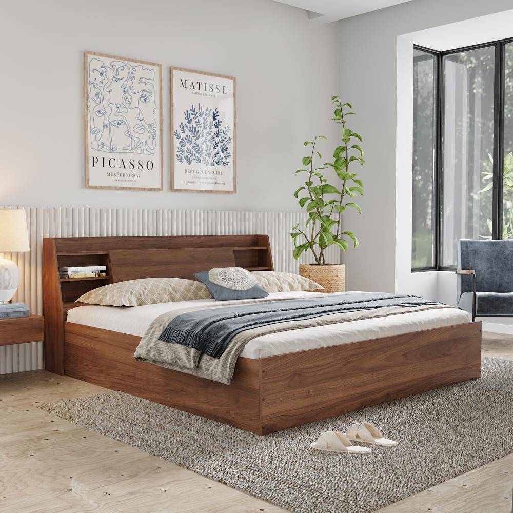 Leo King Storage Engineered Wood Bed (72x72 inch)