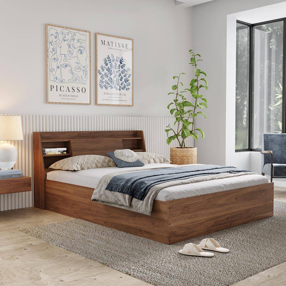 Leo Queen Storage Engineered Wood Bed (75x60 inch)