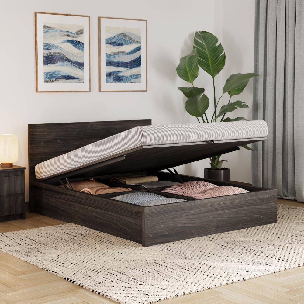 Centaur Queen size Storage bed with hydraulic mechanism - Wyoming maple (78x60 inch)